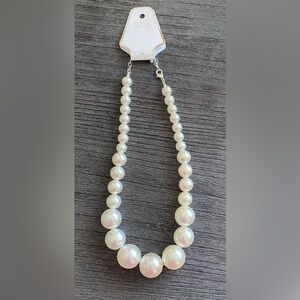 Classic White Pearl Strand Necklace - Elegant Women's Jewelry